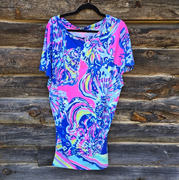Lilly Pulitzer Dresses & Skirts - Lilly Pulitzer Women's Pink & Blue Shift Dress Size Small